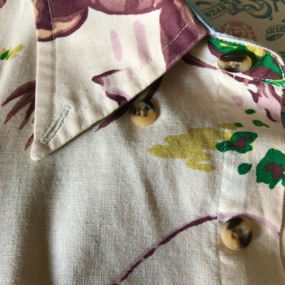 RARE VINTAGE Tommy Hilfiger Western Print Shirt - Cream, Brown, Red, Green - Picture 11 of 15